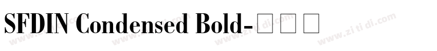 SFDIN Condensed Bold字体转换